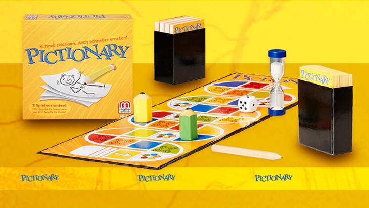 Gewinne eines von vier Pictionary-Brettspielen! Gewinne eines von vier Pictionary-Brettspielen!