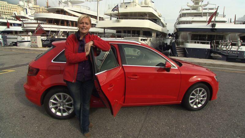 Audi A3 auto mobil-Moderatorin Birte Karalus testet den Audi A3