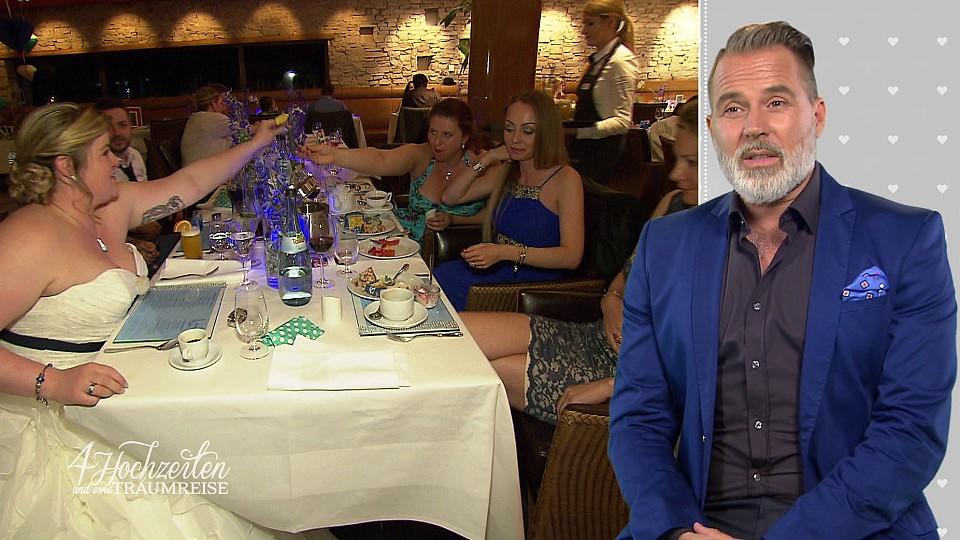 4 Hochzeiten und eine Traumreise: Feuerzauber bei Jenny und Peter 4 Hochzeiten und eine Traumreise: Drinnen ist von der feurigen Stimmung nicht mehr ganz so viel übrig