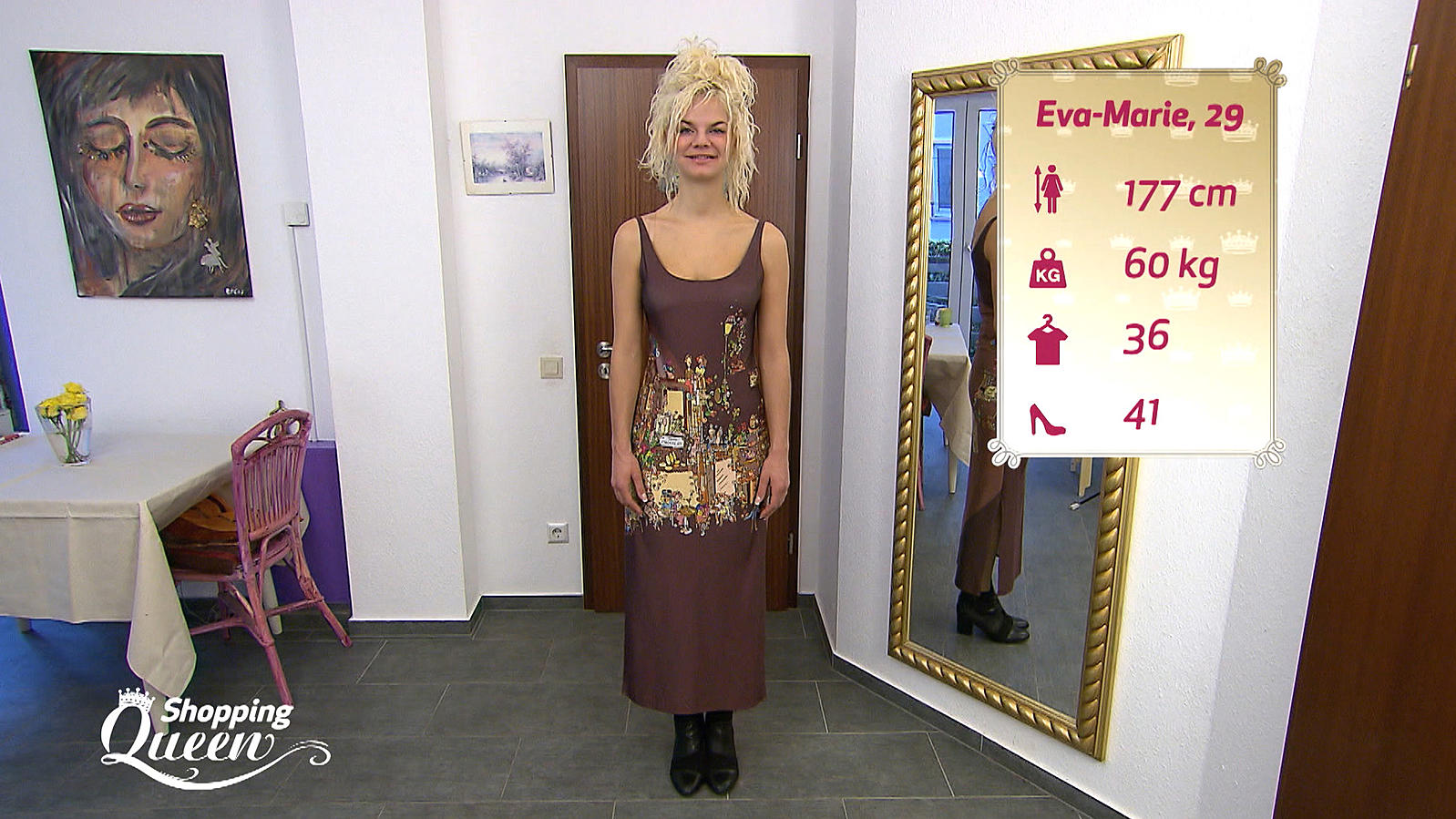 Shopping Queen: Eva-Marie aus Köln im Style-Check Eva-Marie stellt sich dem Style-Check von Guido Maria Kretschmer.
